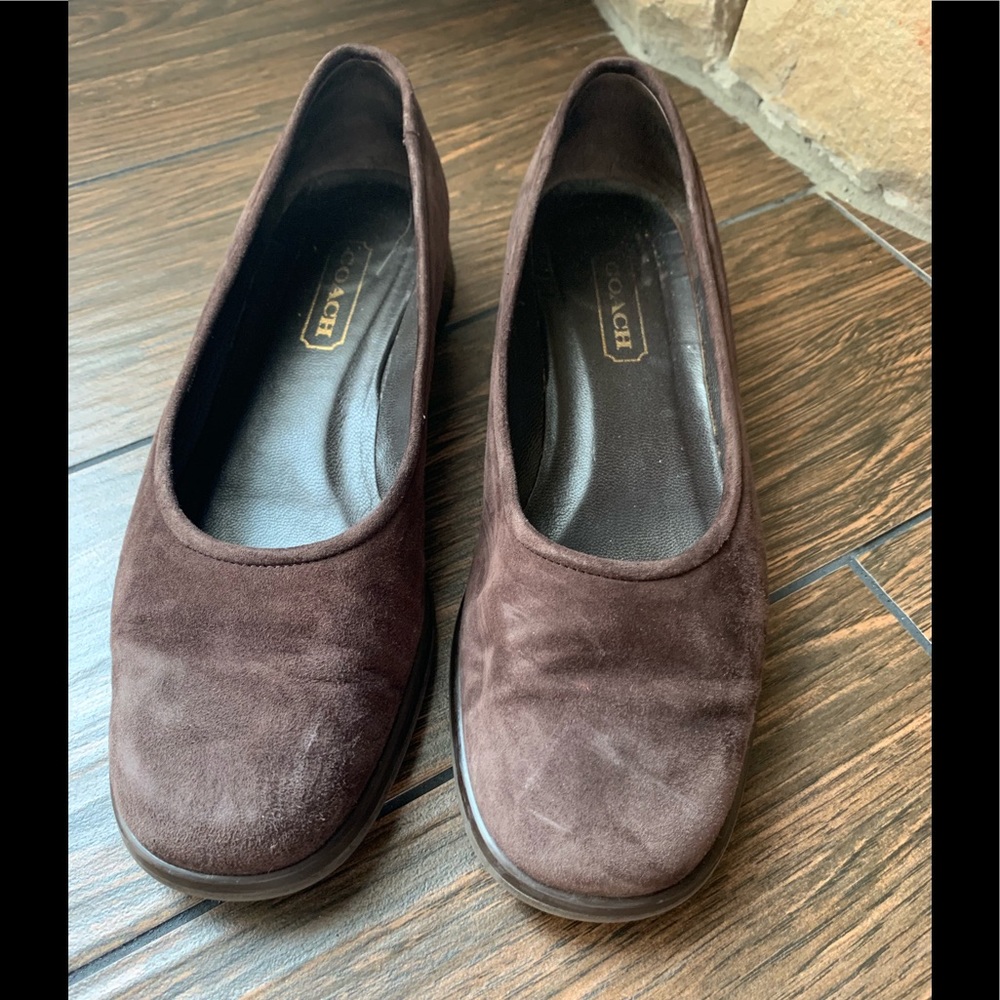 Coach Brown Suede Loafers Sz 8 - Picture 2 of 7